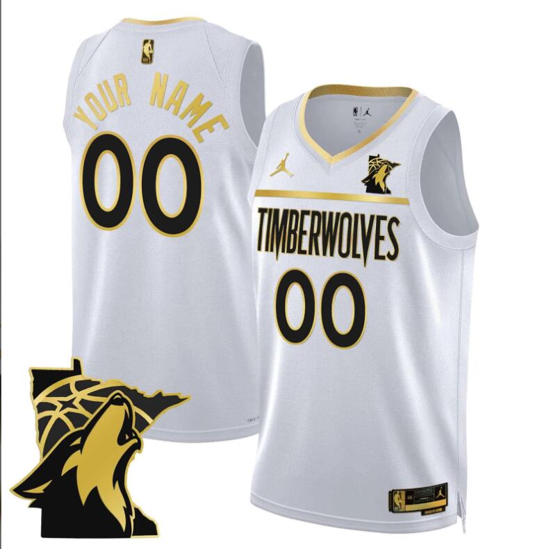 Men Minnesota Timberwolves Swingman Custom white NBA Jersey->customized nfl jersey->Custom Jersey